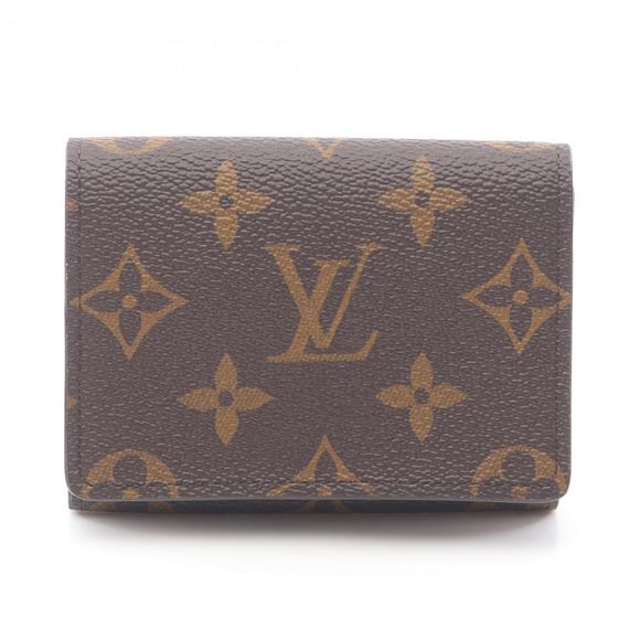 LOUIS VUITTON Brown Monogram Coated Canvas Card Holder - Picture 1 of 7